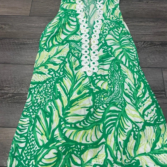 Lilly Pulitzer Jane Shift Dress Partial Zip Toucan Green Coco Loca Print Size 00 - Picture 5 of 11